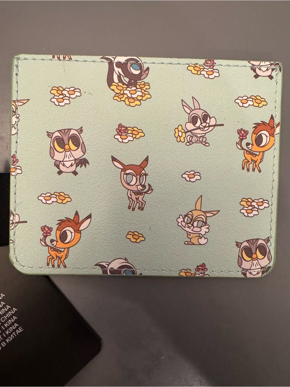 Loungefly Mint Disney Bambi Card Holder with Chibi Character Print - Picture 3 of 4